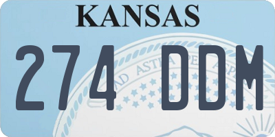 KS license plate 274DDM