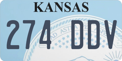 KS license plate 274DDV