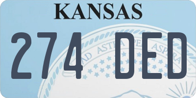 KS license plate 274DED