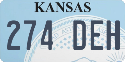 KS license plate 274DEH