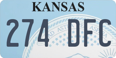 KS license plate 274DFC