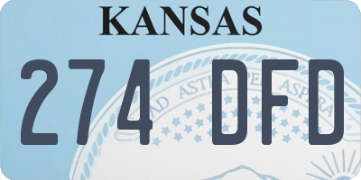 KS license plate 274DFD