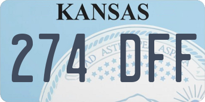 KS license plate 274DFF