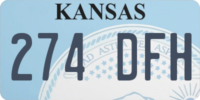 KS license plate 274DFH