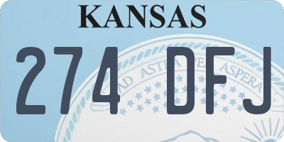 KS license plate 274DFJ