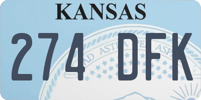 KS license plate 274DFK