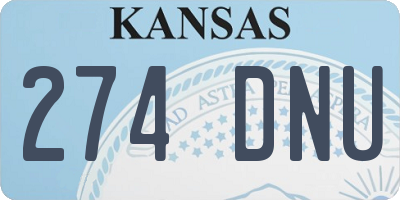 KS license plate 274DNU