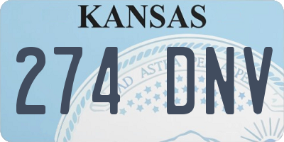 KS license plate 274DNV