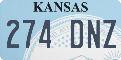 KS license plate 274DNZ