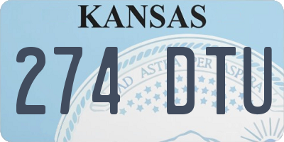 KS license plate 274DTU