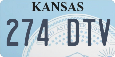 KS license plate 274DTV