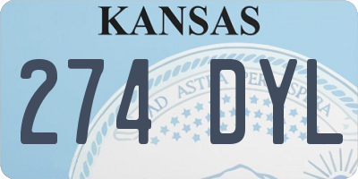 KS license plate 274DYL