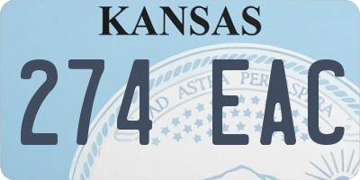KS license plate 274EAC