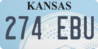 KS license plate 274EBU