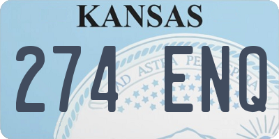 KS license plate 274ENQ