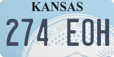 KS license plate 274EOH