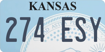 KS license plate 274ESY
