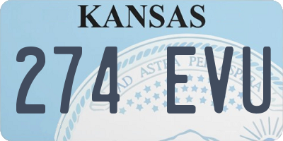 KS license plate 274EVU