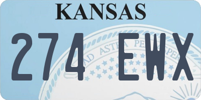 KS license plate 274EWX
