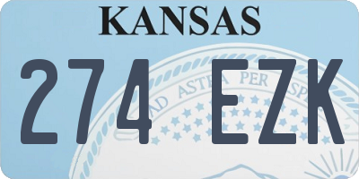 KS license plate 274EZK