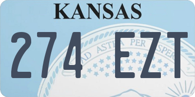 KS license plate 274EZT