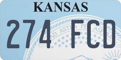 KS license plate 274FCD