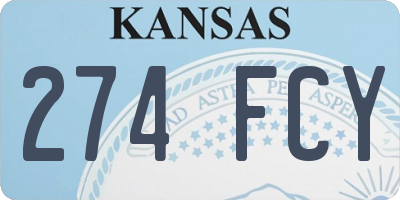 KS license plate 274FCY