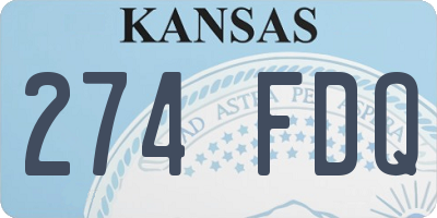 KS license plate 274FDQ