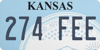 KS license plate 274FEE