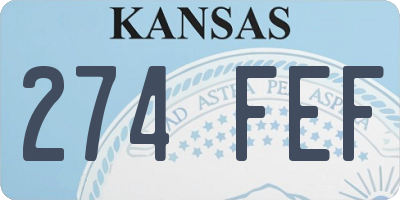 KS license plate 274FEF