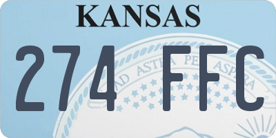 KS license plate 274FFC