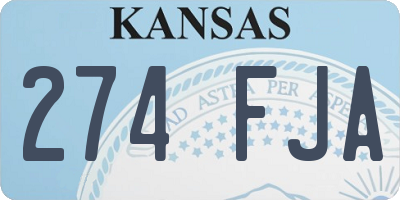 KS license plate 274FJA