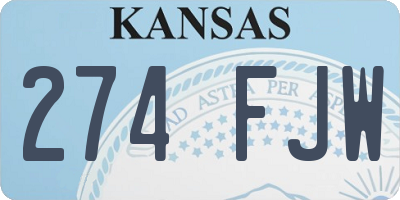KS license plate 274FJW