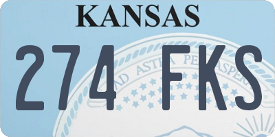 KS license plate 274FKS