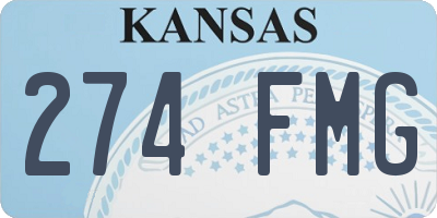 KS license plate 274FMG