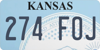 KS license plate 274FOJ