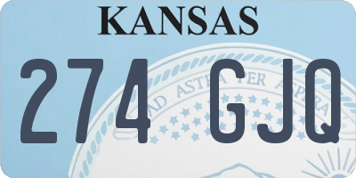KS license plate 274GJQ