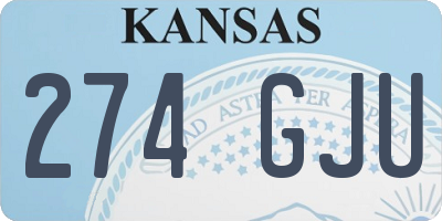 KS license plate 274GJU