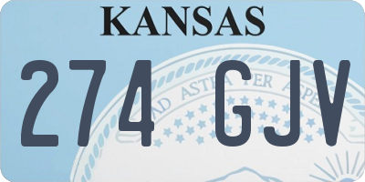 KS license plate 274GJV