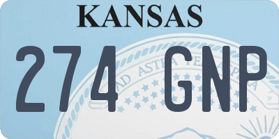 KS license plate 274GNP