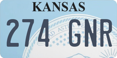KS license plate 274GNR