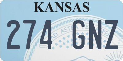 KS license plate 274GNZ