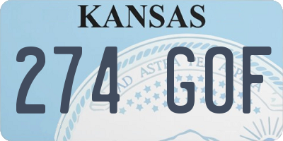 KS license plate 274GOF