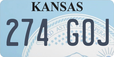 KS license plate 274GOJ