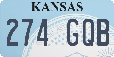 KS license plate 274GQB