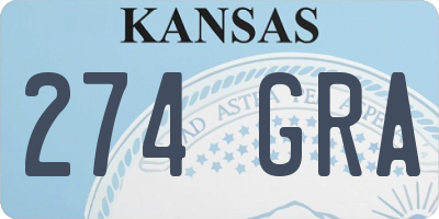 KS license plate 274GRA