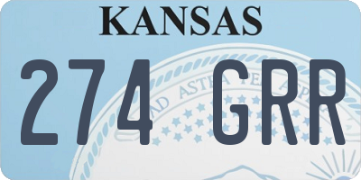 KS license plate 274GRR
