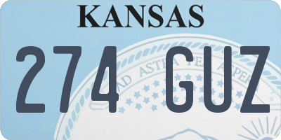 KS license plate 274GUZ