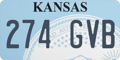 KS license plate 274GVB