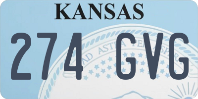 KS license plate 274GVG